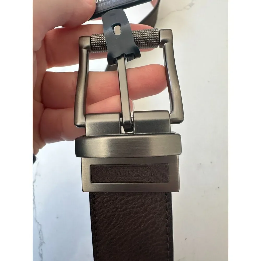 NWT Smith's Workwear Reversible Brown Leather Belt Size 38